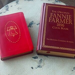 2 Vtg Leather Bound Gold Edged Pages Books